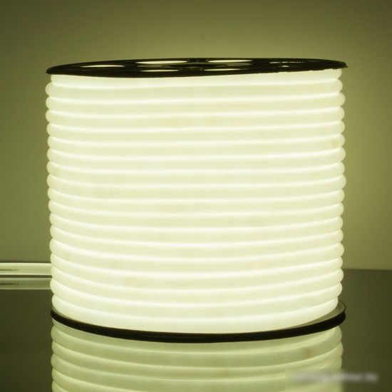 Гибкий неон Elektrostandard 220V 9.6W 144Led 2835 IP67 круглый холодный белый a043547