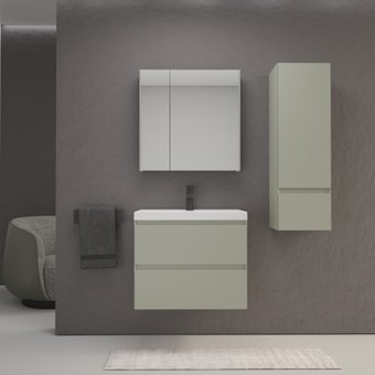 Symbolite Тумба под умывальник Манхэттен 70 Plus 2 ящика (подвесная, олива)