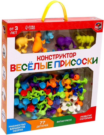Развивающая игра Unicon Веселые присоски 7706705 (77 эл)
