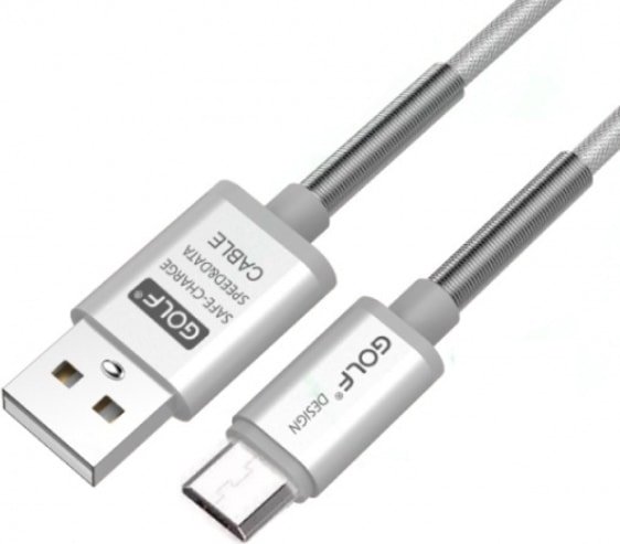 Кабель GOLF Micro USB GC-40 1 м (серебристый)