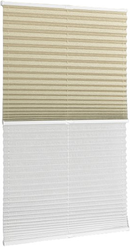 Плиссе Delfa Walnut СПШ-3405/3504 Basic Transparent (48x160, бежевый/белый)