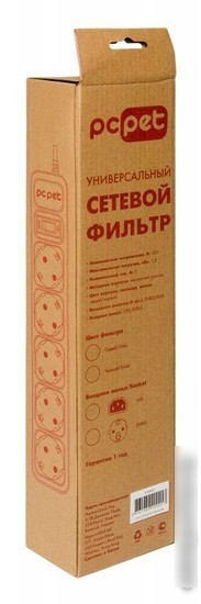 Сетевой фильтр PC Pet AP01006-E-G