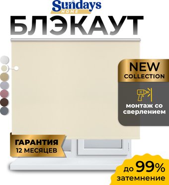 Рулонные шторы Sundays Home LM 168-03 160x170 (молочный)