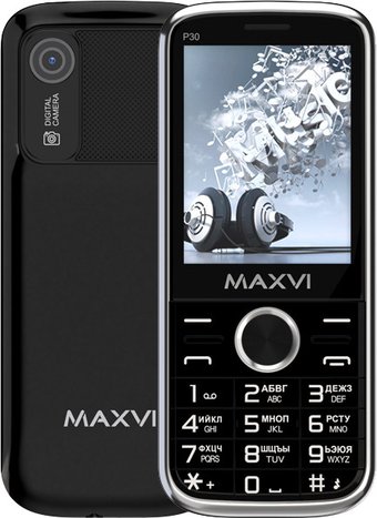 Кнопочный телефон Maxvi P30 (черный)