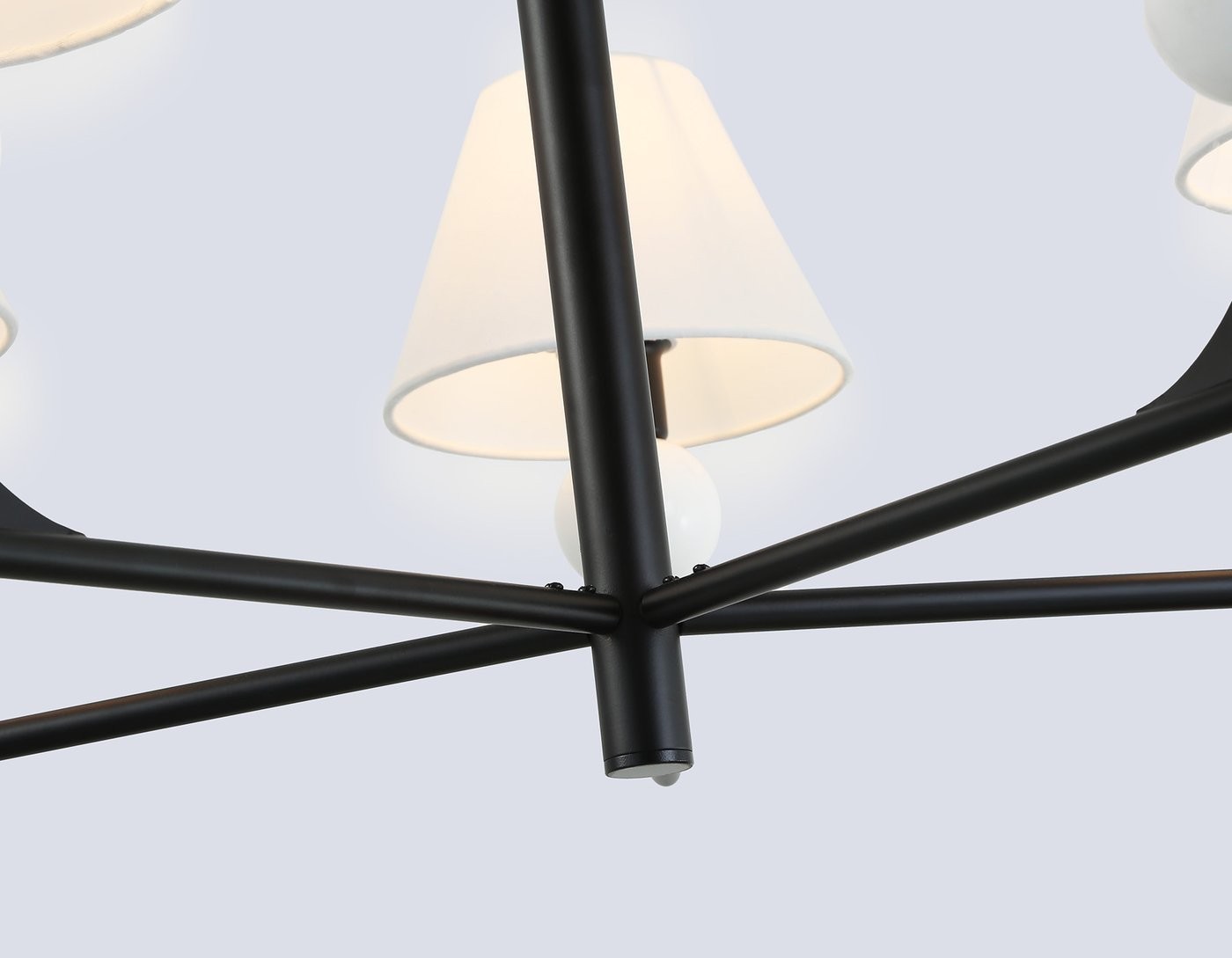 Подвесная люстра Ambrella light LH75153/5 BK/FR (черный/белый матовый)