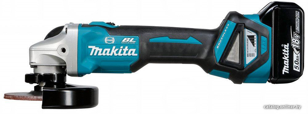 Угловая шлифмашина Makita DGA513RTJ (с 2-мя АКБ)