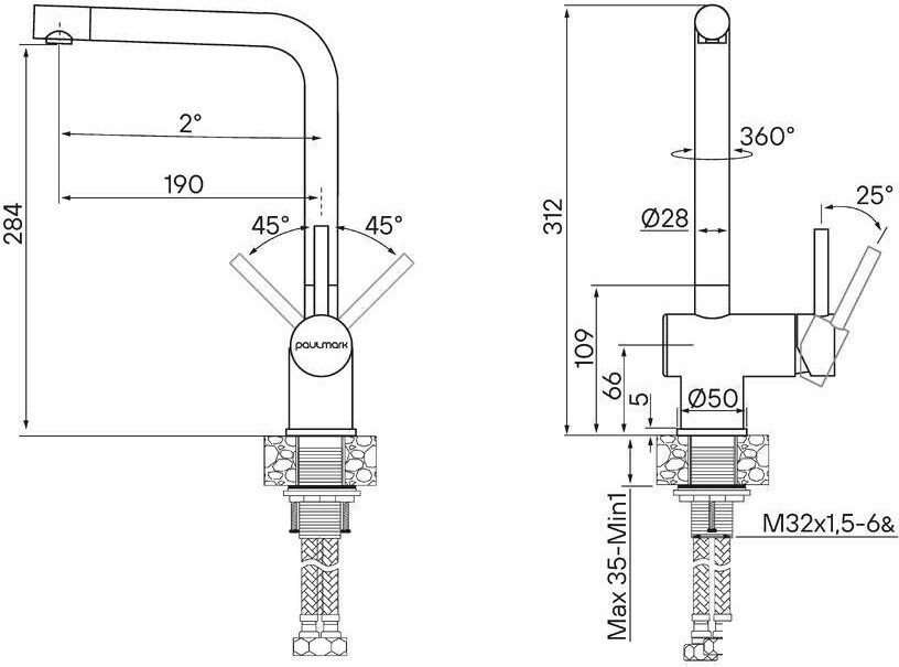 Смеситель Paulmark Spring Sp212067-LG