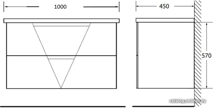 BelBagno VITTORIA-1000-2C-SO-PINO-P