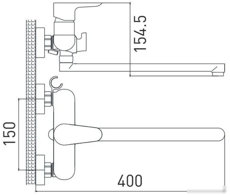 Смеситель Gross Aqua Space 7515288CW-35L(F)