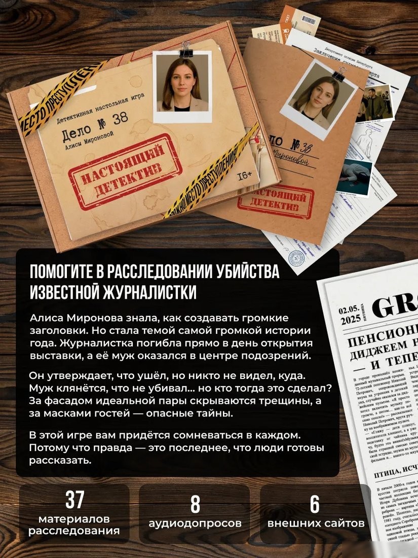 Настольная игра Game Hub Детективная игра 16+ 232