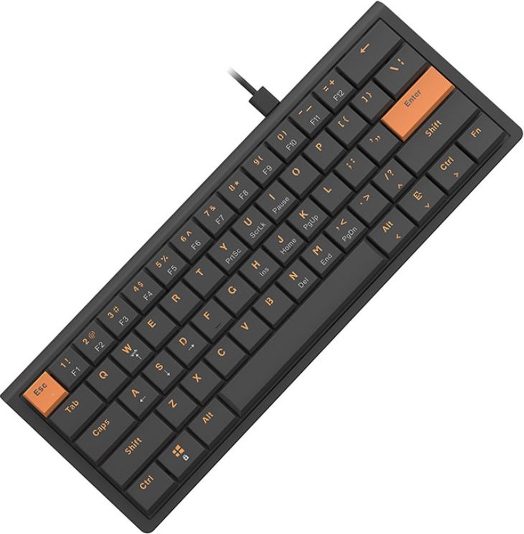 Клавиатура Ajazz NKL61 (черный/оранжевый, Low Profile Switch)