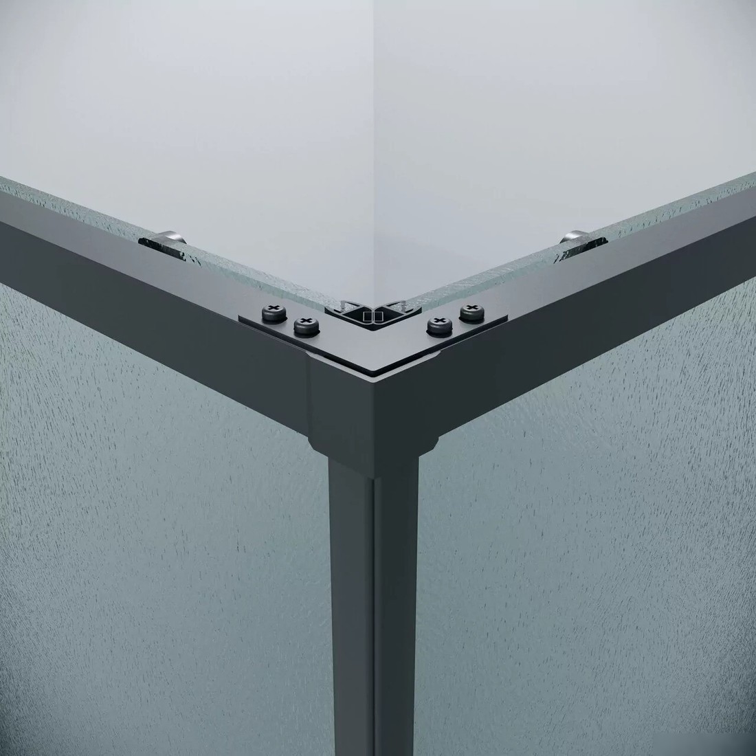 Душевой уголок Grossman Galaxy 80x80x195 300.K33.01.8080.21.02 (черный матовый/шиншилла стекло)
