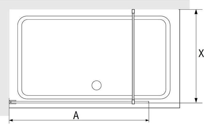 Душевая стенка RGW WA-012-B 35101212-84 120 (черный/прозрачное стекло)