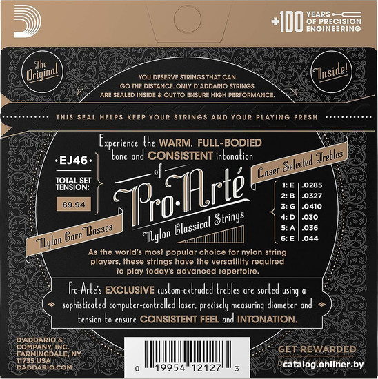 Струны для гитары D'Addario EJ46