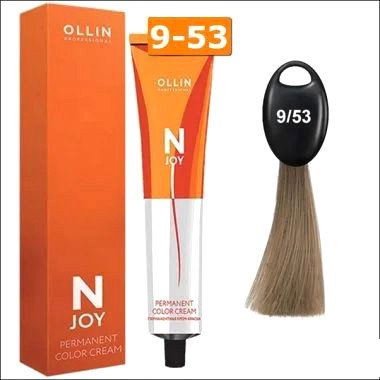 Крем-краска Ollin Professional N-Joy Color Cream 9/53 блондин махагоново-золотистый 100 мл