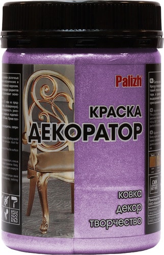 Краска Palizh Декоратор (лиловый металлик, 0.25 кг)