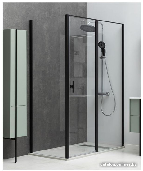 Душевой уголок Allen Brau Priority 90x90 304207 (черный браш)
