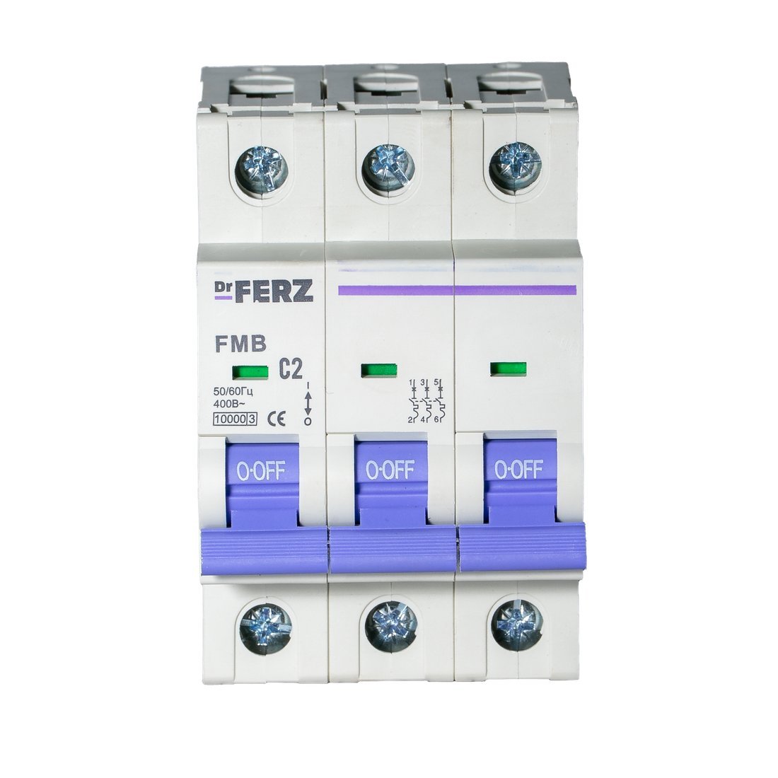 Выключатель автоматический Dr.Ferz FMB-C 10kA 3P 02 C 21100132FERZ