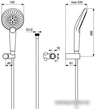 Душевой гарнитур Ideal Standard Evo Jet Diamond XL3 B1765AA