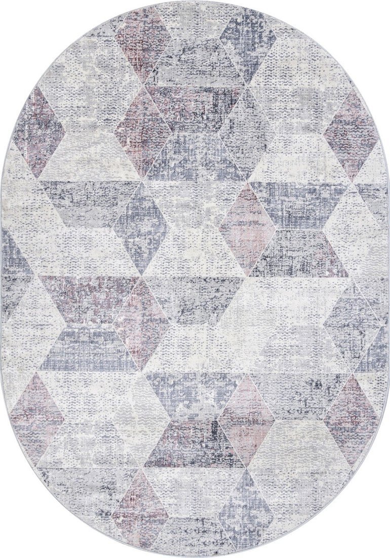Ковер для жилой комнаты Merinos Zumma F257-OVAL-PINK (1.6х2.3)