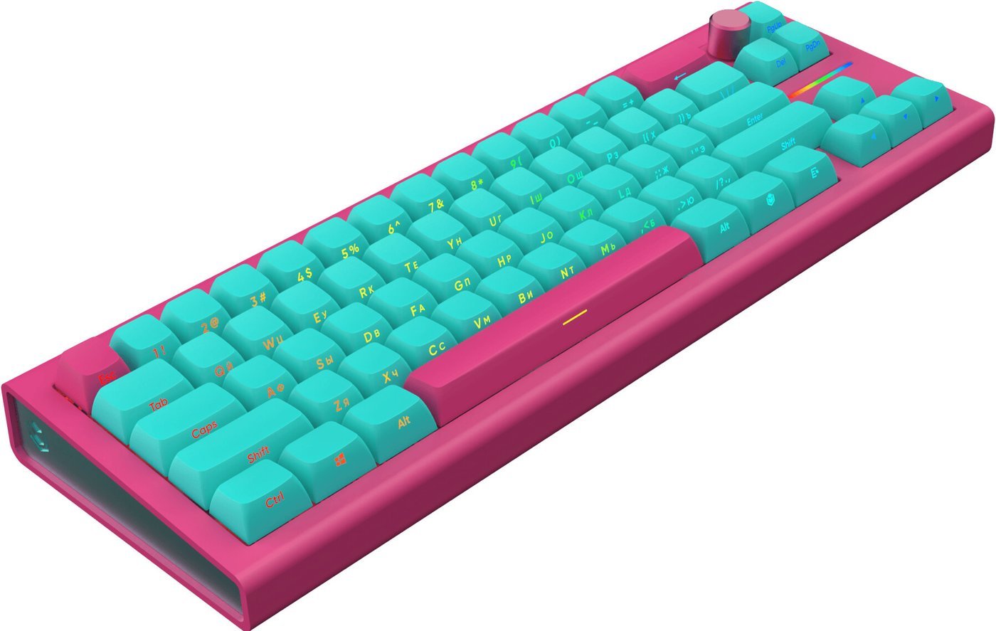 Клавиатура IO by Red Square Type 68 Pro g3ms Aquamarine (бирюзовый/розовый)