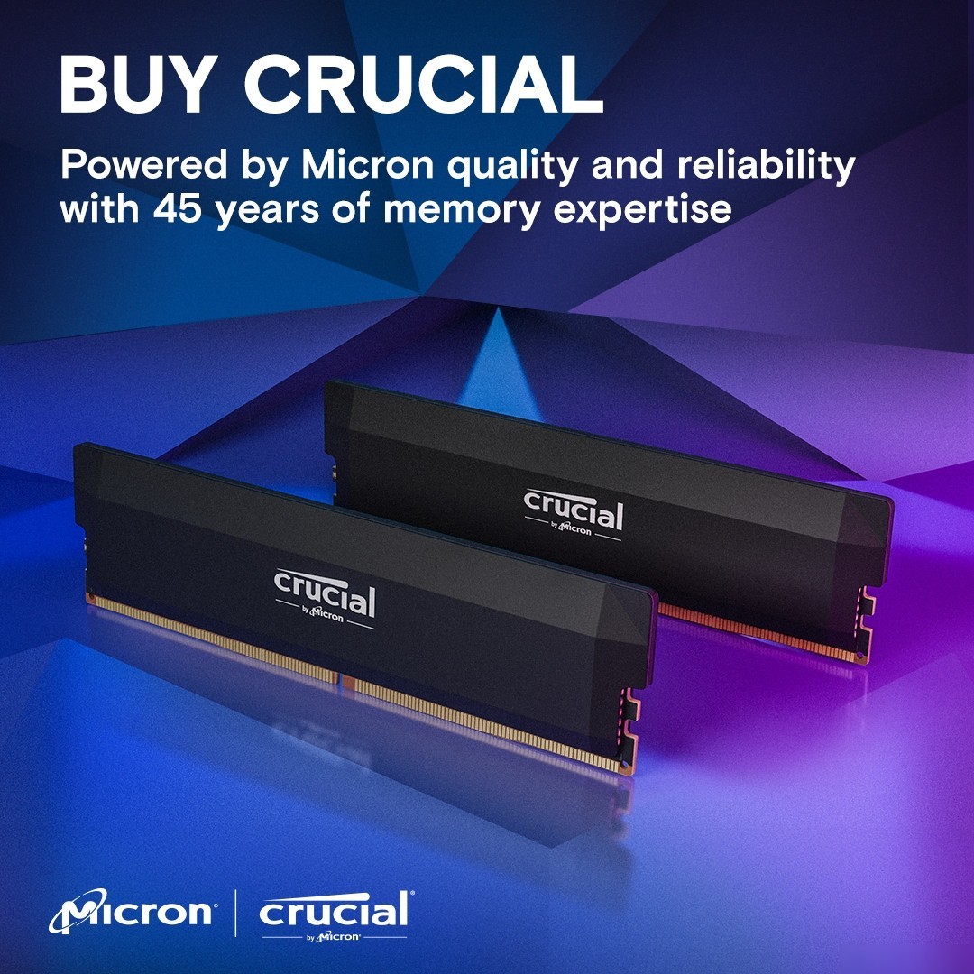 Оперативная память Crucial Pro Overclocking Edition 2x16ГБ DDR5 6000 МГц CP2K16G60C36U5B