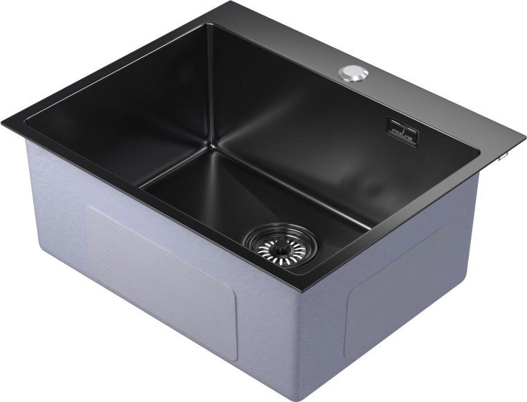 Кухонная мойка Mixline Pro 555134 (черный графит, с сифоном)