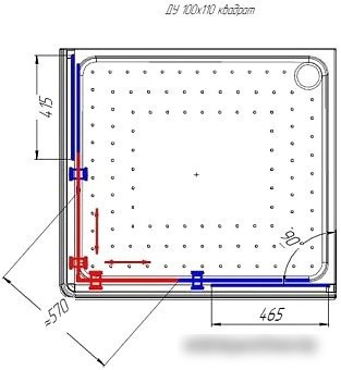 Душевой уголок Radomir 100x110 R 1-03-1-2-0-1230 (прозрачное стекло)