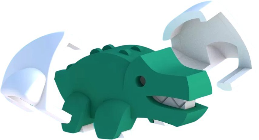 Магнитный конструктор Halftoys Baby Animal Крокодил HAB006