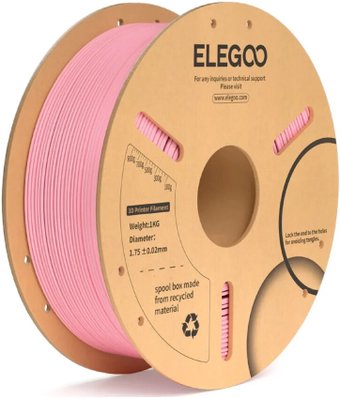 Филамент Elegoo PLA+ (1.75 мм, 1 кг, розовый)