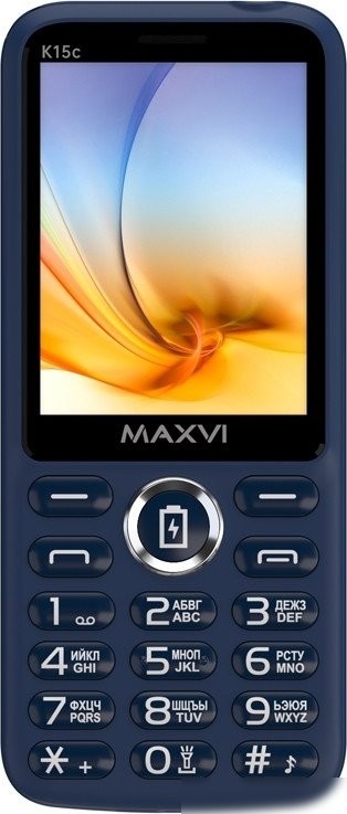 Кнопочный телефон Maxvi K15c (синий)