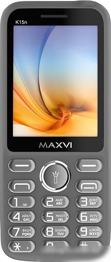 Кнопочный телефон Maxvi K15n (серый)