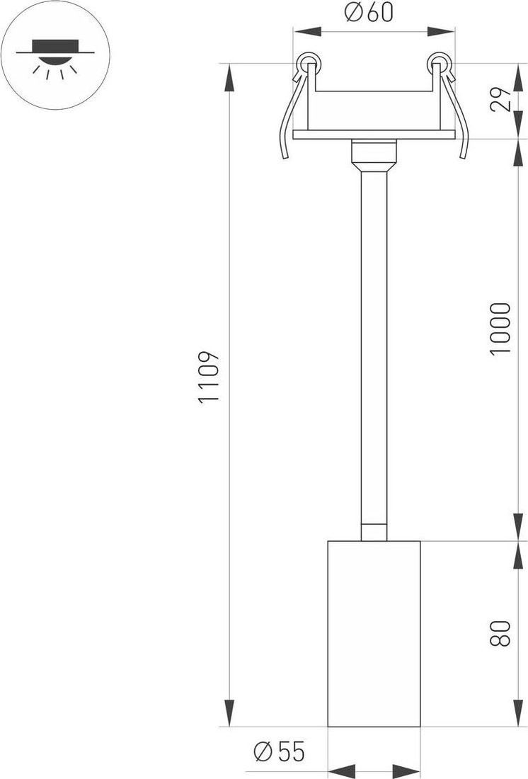 Спот Arlight LGD-Periscope-R55-9W Warm3000 045202