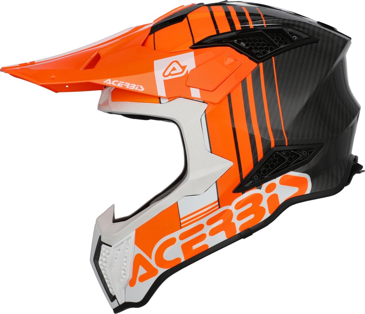 Мотошлем Acerbis Airstrike-C 0026832.203.068 (XL, оранжевый/белый)