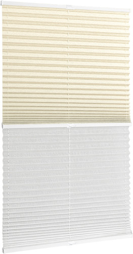 Плиссе Delfa Basic Walnut СПШ-3402/1102 Basic Transparent (48x160, кремовый/белый)
