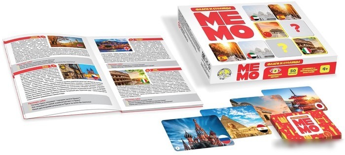 Настольная игра Десятое королевство Мемо. Флаги и столицы 03596