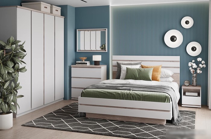 Кровать Anrex Lima 160x200 с ПМ (персидский жемчуг/мадура)