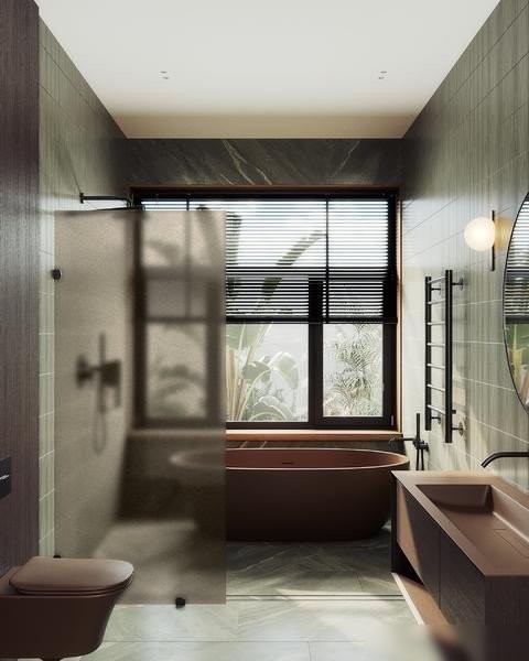 Душевая стенка MaybahGlass 79x195 MGD-265-6 (бронзовое матовое стекло/черный)
