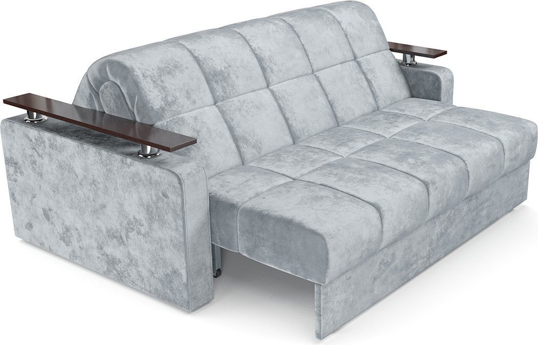 Диван Мебель-АРС Аккордеон Бакли НПБ 155x200 (велюр серый Plush OWV-11)