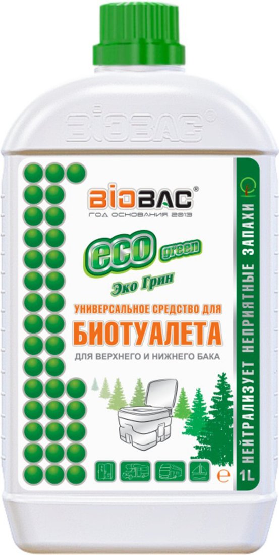 Жидкость для биотуалетов BioBac Эко Грин (1л)