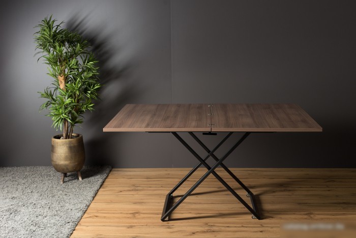 Стол-трансформер Levmar Compact D69/S53 (дуб шамони темный/черный)
