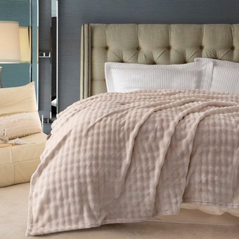 Плед Karven Фланель 1.5сп PL 011 SOLID BUBBLE v5/Beige