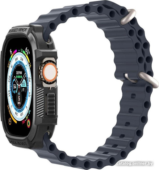 Чехол Spigen Rugged Armor для Apple Watch Ultra (49 мм) ACS05456 (черный)