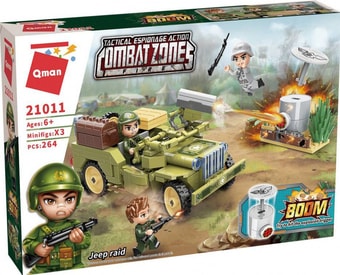 Конструктор Qman CombatZones 21011 Рейд на джипе