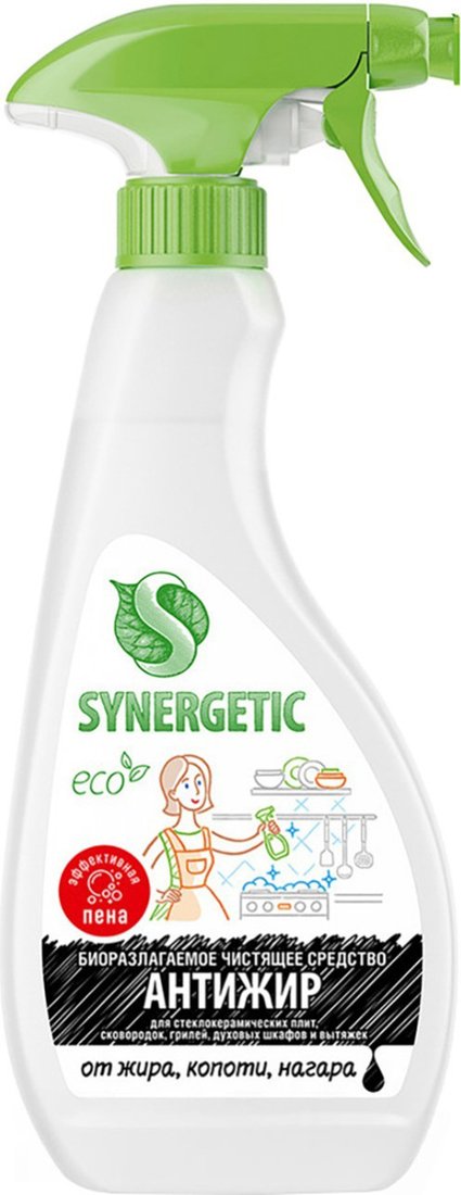 Средство для кухни Synergetic Антижир 0.5 л + Для мытья посуды Алоэ 1 л