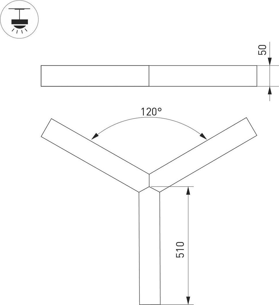 Подвесная люстра Arlight SP-Rays-3-Hang-5050-510-35W Day4000 049207