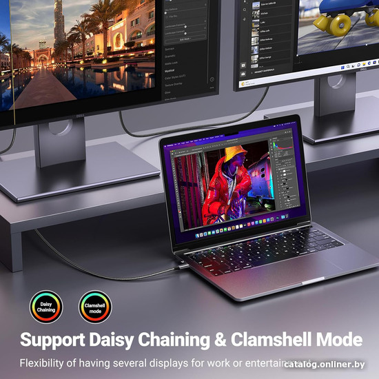 Кабель Ugreen CM556 USB Type-C - DisplayPort (2 м)