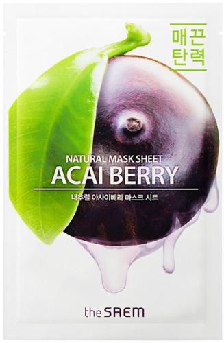 The Saem Маска для лица тканевая Natural Acai Berry (21 мл)