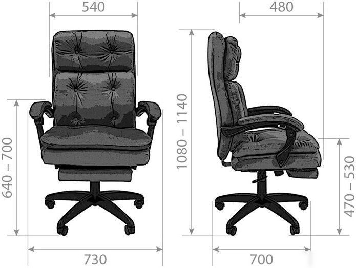 Офисное кресло CHAIRMAN 442 (ткань, Т-84 черный)