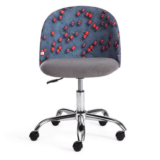 Кресло TetChair Melody Botanica 08 cherry/29 (ткань/флок, серый)